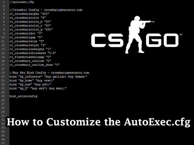 How To Easily Customize the CSGO AutoExec File