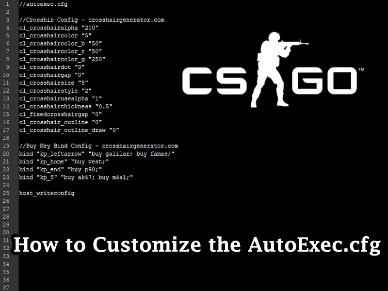 filter Holde maskinskriver How To Easily Customize the CSGO AutoExec File - Crosshair Generator