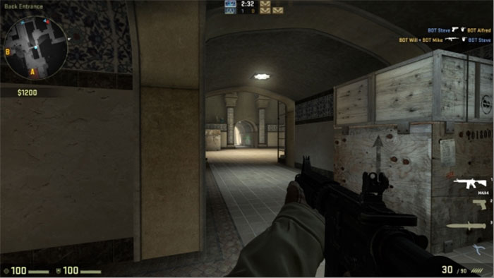 How to Peek in Counter-Strike: Global Offensive Peek Hallway 1